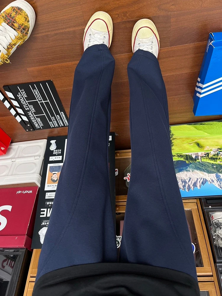 

Slimming Straight Leg Men's Sweatpants Running Fitn Trousers Bootcut Casual Pants mid Low Waist Soft Treaent