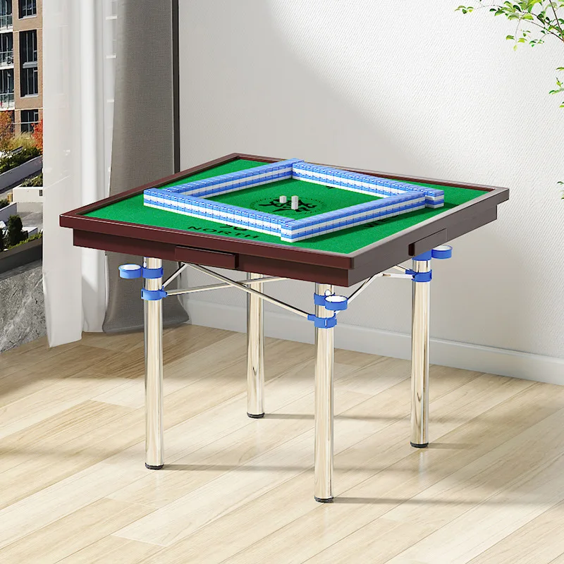 Mahjong table foldable 90 hand rub household dining table fire easy to play cards small sparrow table manual outdoor