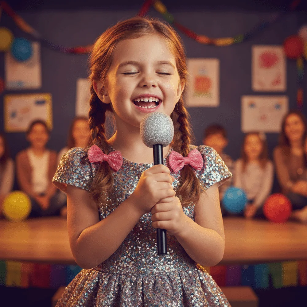 Gold Silver Glitter Glitter Microphone Handheld Size Lightweight Plastic Plastic Prop Microphone Bright Colored Foam
