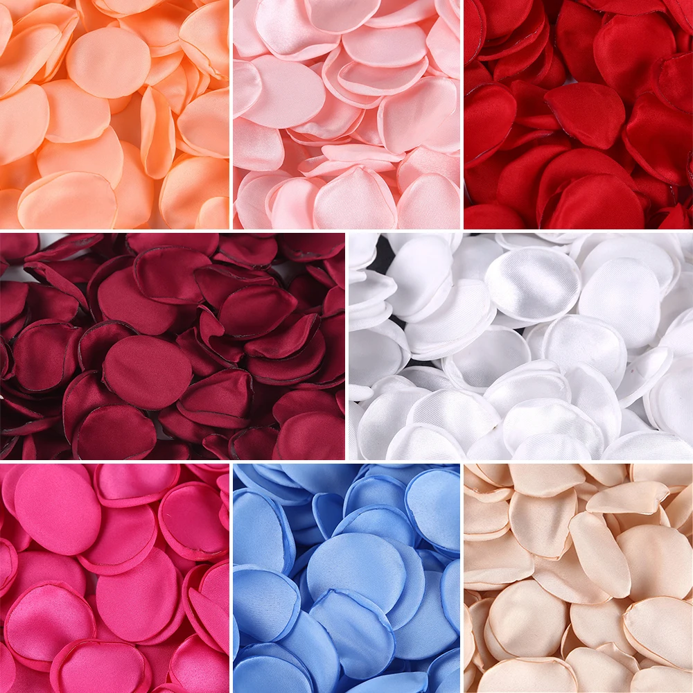 4cm Rose Petals for Wedding 100/200pcs Silk Rose Petals HandMade 2023 for Wed Artifici Flower Marriage Decoration Valentines Day