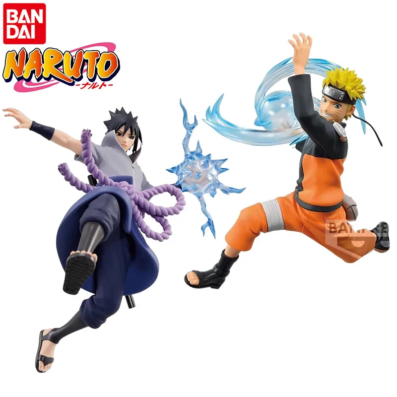 

Bandai Genuine NARUTO Anime Figure Uzumaki Naruto Uchiha Sasuke Action Figure Toys for Boys Girls Kids Gift Collectible Model