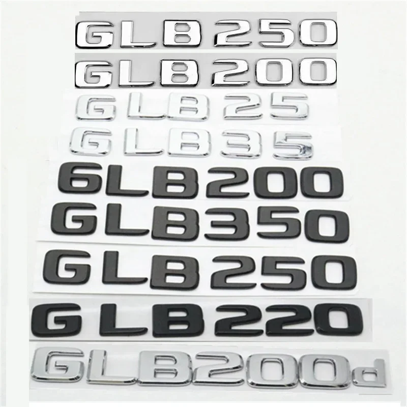 

Car Trunk Letters Logo Emblem Badge Decals Sticker For Mercedes Benz GLB Class GLB35 GLB180 GLB200 GLB250 GLB300 X247 4Matic