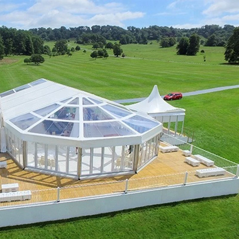 Outdoor luxury clear roof wedding tents canopy for 200 300 500 people