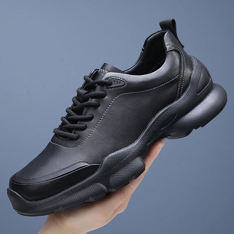 

Дизайнерская мужская повседневная обувь из натуральной кожи. Крутая спортивная обувь. Крупные кроссовки из коровьей кожи.