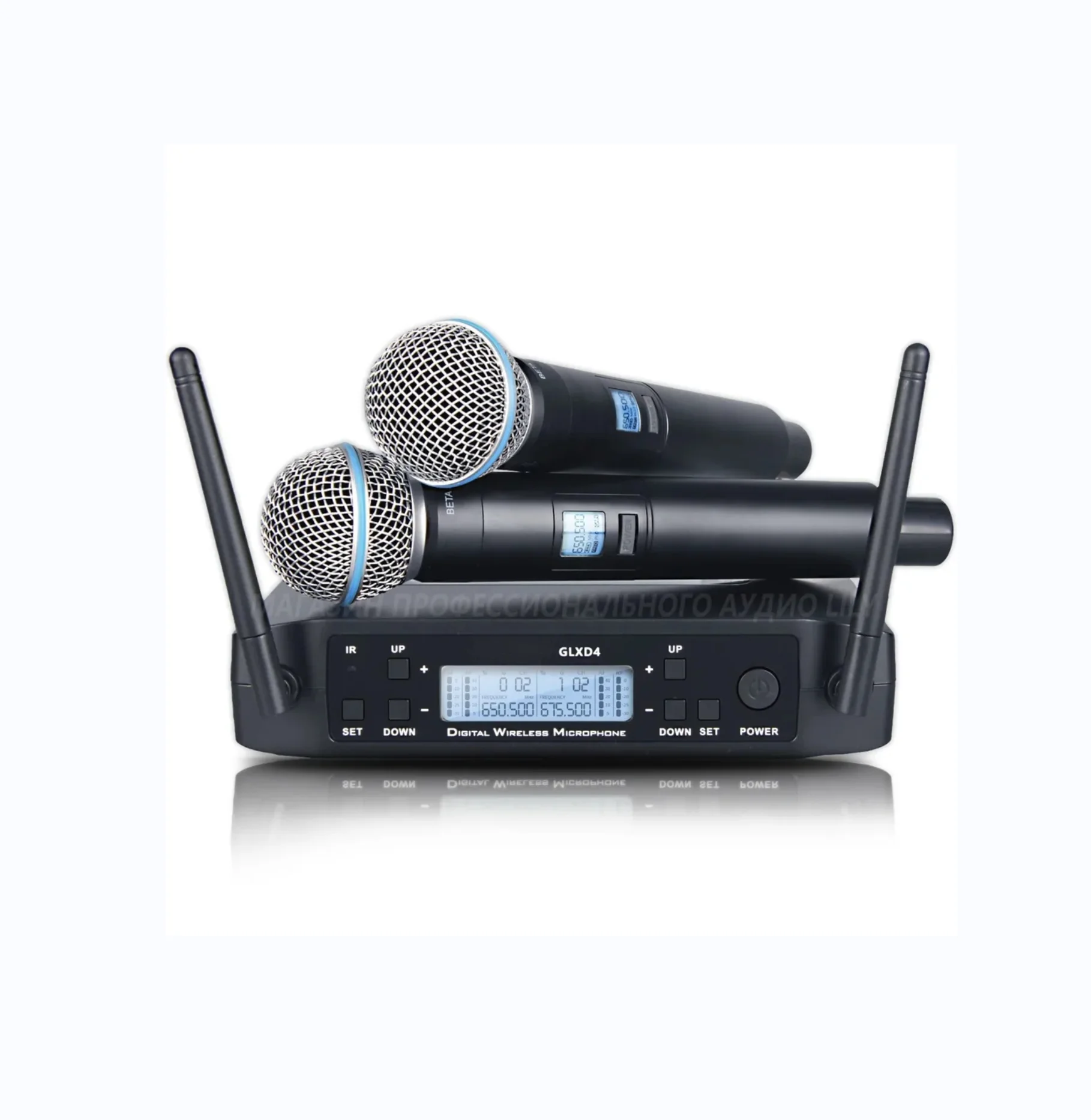 

GLXD4/BETA58 Dual Band Pro Wireless Microphone System for Church, Karaoke, Vocals