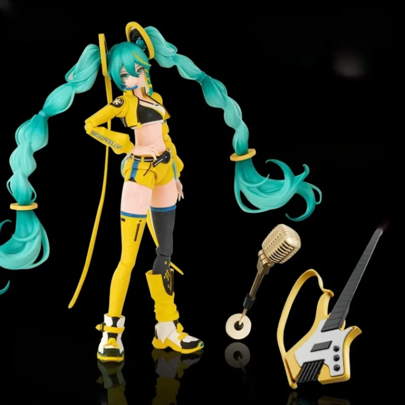 

2025 New Original Blokees Anime Figure Miracle Version - Hatsune Miku Jumping Sound Action Figure Trend Toys Assembly Model Gift