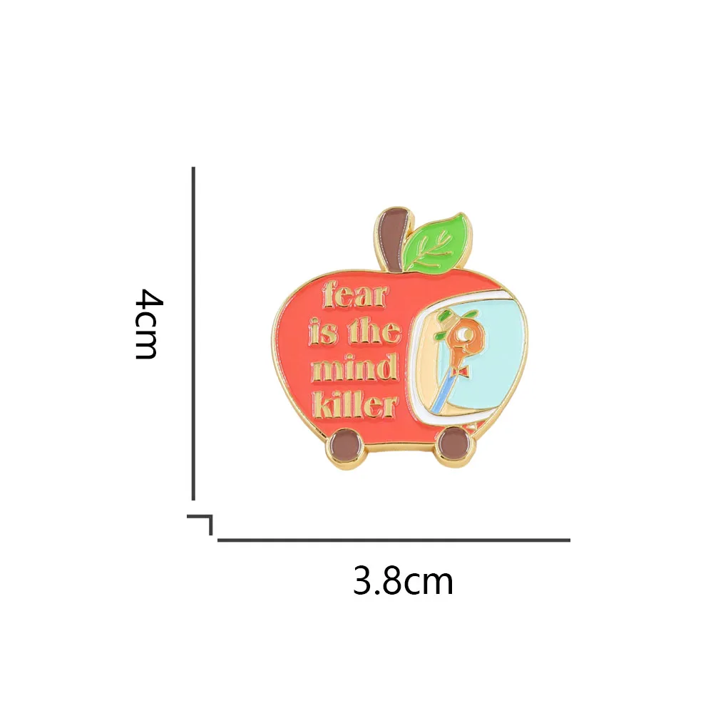 Fear Is the Mind Killer Badge Apple Car Lapel Pin Wormy Dune Brooch Cute Jewelry Accessories