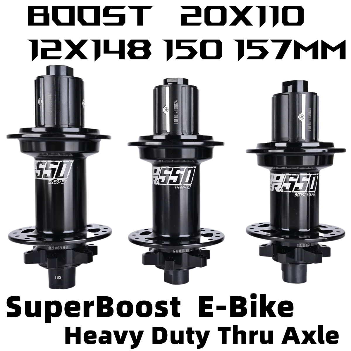 

KOOZER BM550 Heavy-Duty Bicycle Hubs | MTB Thru Axle Hub Boost 20×110 / 12×148 150 157mm | 6 Bearings Loud Sound | HG 8–12 Speed