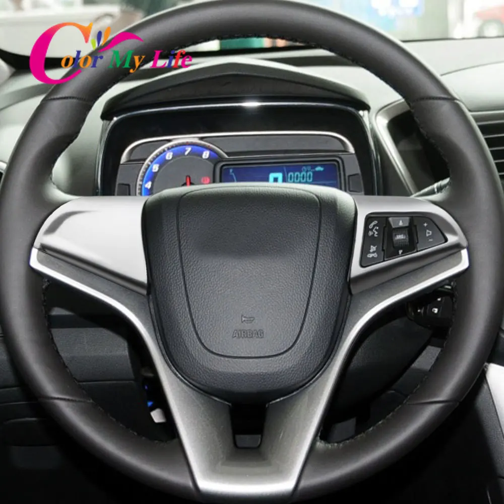 ABS Car Steering Wheel Panel Button Cover Trim Sticker for Chevrolet Chevy Cruze Trax Camaro Orlando Sonic AVEO Accessories