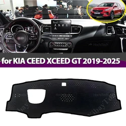 For KIA CEED XCEED GT 2019 2020 2021 2022 2023 2024 2025 Dashboard Cover Pad Car Liner Anti-UV Mat Sunshade Dashmat Carpet Dash