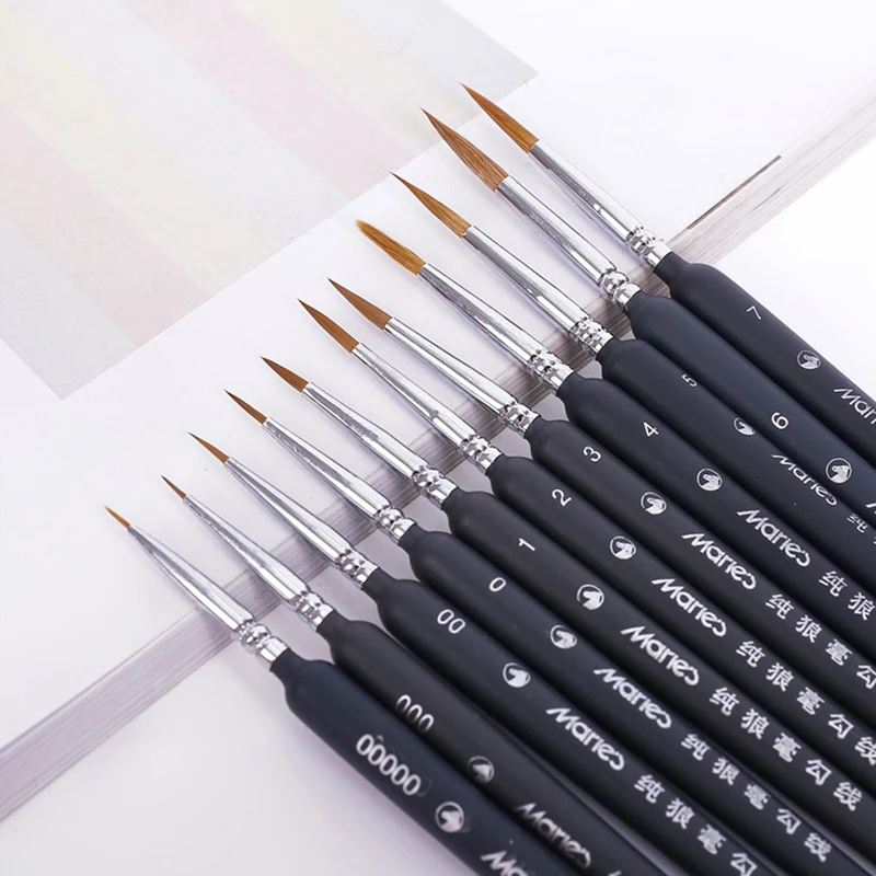 【C】Miniature Paint Brush Professional Nylon Brush Acrylic Painting Thin Line Pen