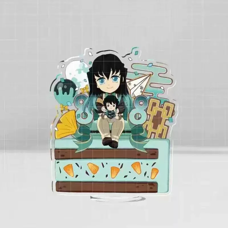 Anime Demon Slayer Tomioka Giyuu Iguro Obanai Kanroji Mitsuri Cosplay Stand Figure Halloween Xmas Acrylic Birthday Ornament Gift