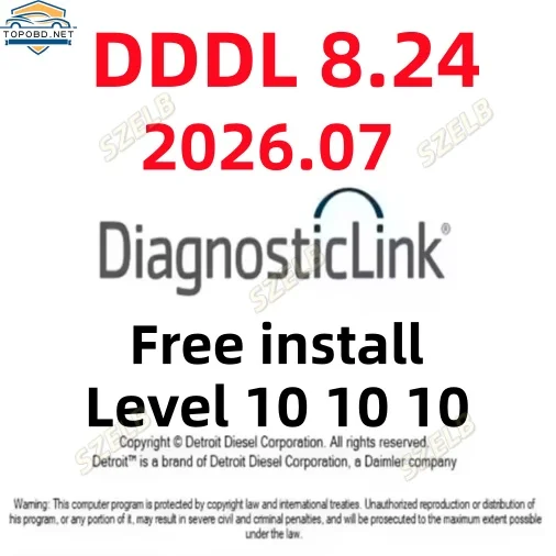 Newest 2026.07 DDDL 8.24 Level 10 10 10 Detroit Diesel Diagnostic Link SP1 Professional Backdoor+ Free remote Installation