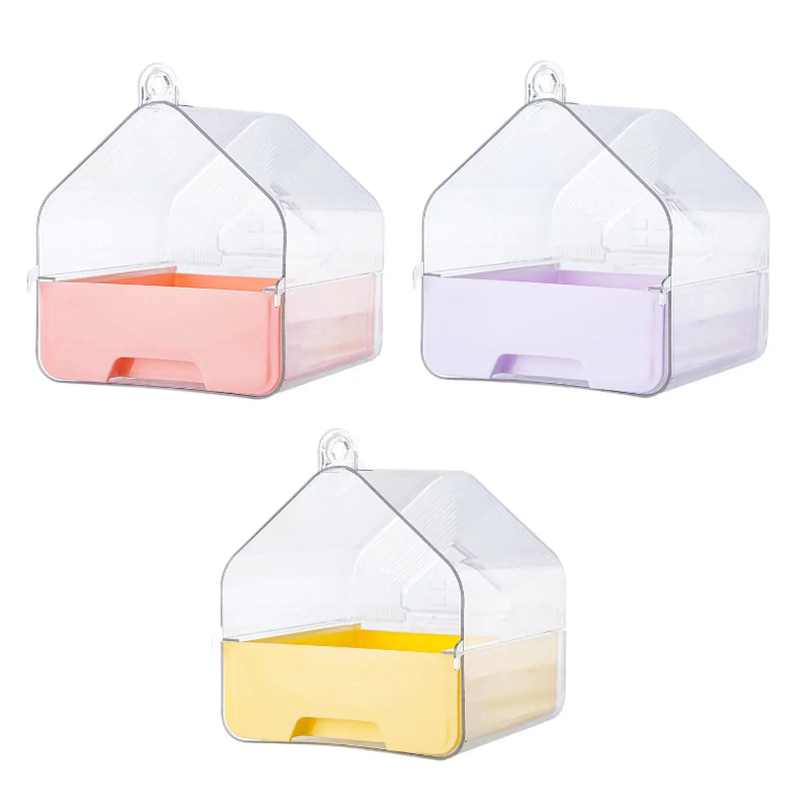 

Pet Bird Caged Bath Box Cage Accessories Birdcage Small Bird