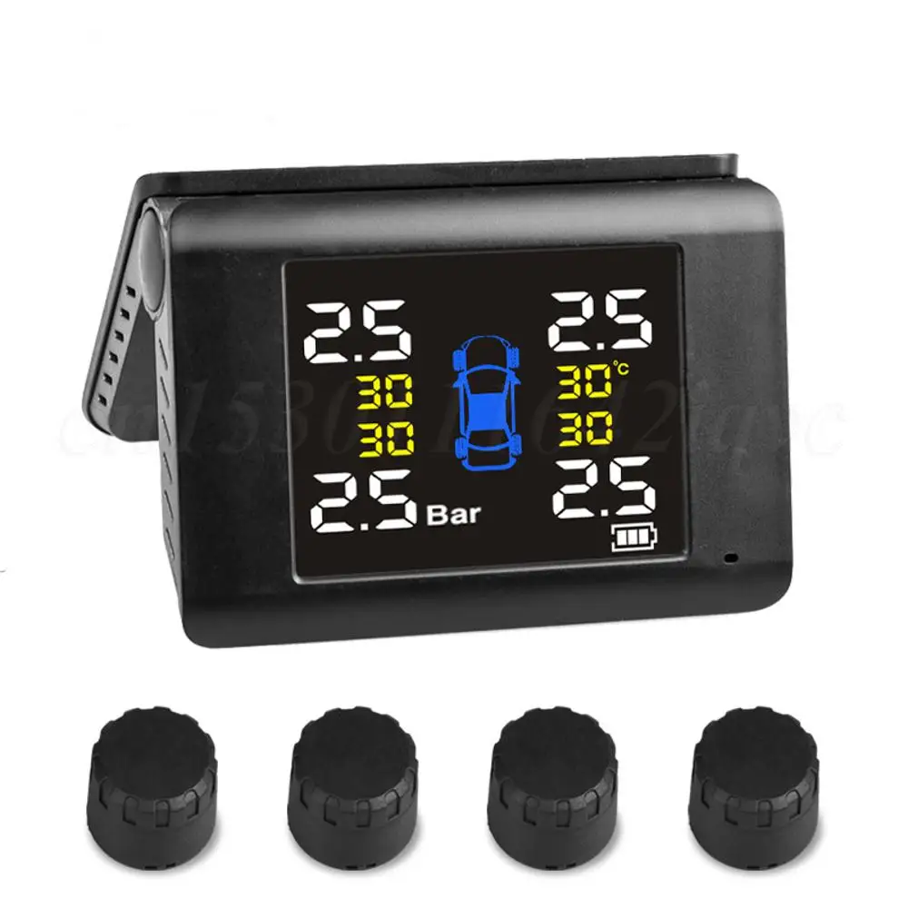 

Solar TPMS Sensor Car Tire Pressure Monitoring System Tyre Pressure External Sensor High Precision Car Tyre Pressure Monitor