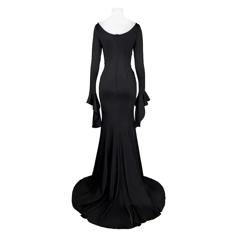 Cosplay Costume Morticia Black Sexy Up Slim Party Evening Dress Disfraz Halloween Witch Dresses Womenr,7;k'2.s;9, - Image 5