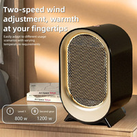 1200W Electric Heater Portable Mini Desktop Fan Heater Smart Hot Air Blower Home Bedroom Office Warmer Machine for Winter