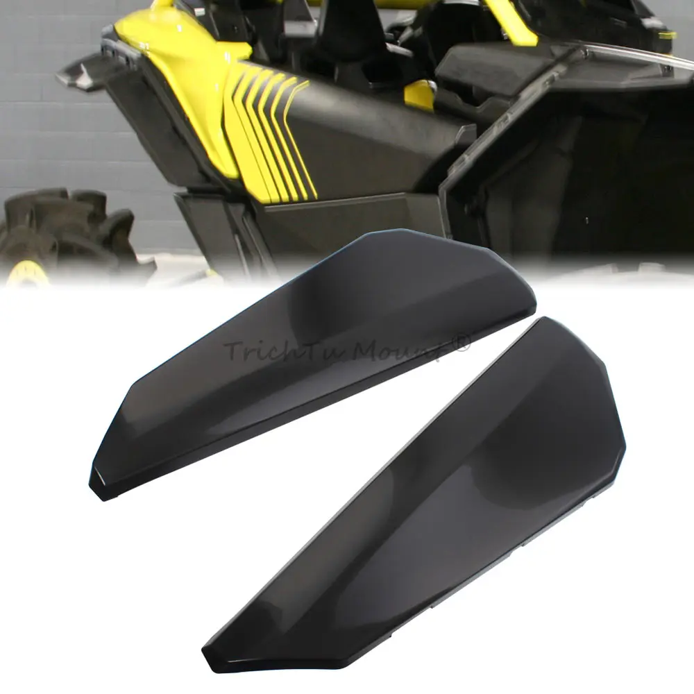 

UTV Black Unpainted Polypropylene Accessories Front Upper Door Panels Kit Compatible For Can-Am Maverick X3 Max Turbo R RR 17-24