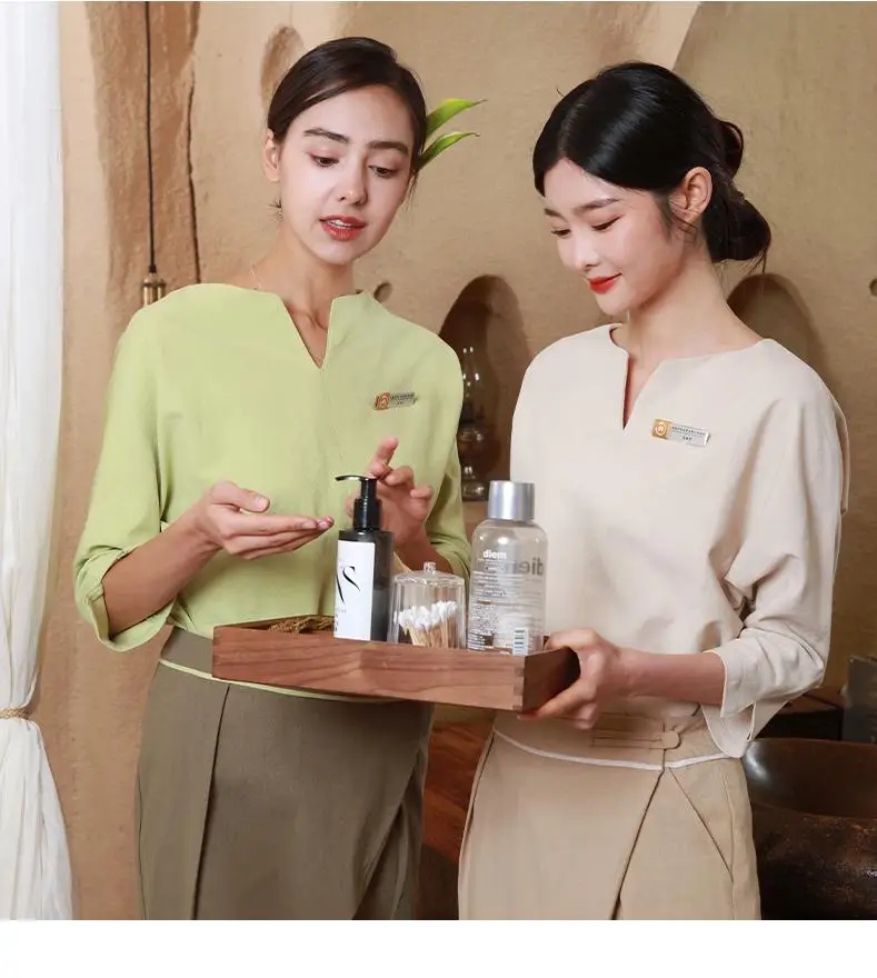 

New Hairdresser Work Clothes Women's Beauty Salon Work Suit Health Care Work Uniform