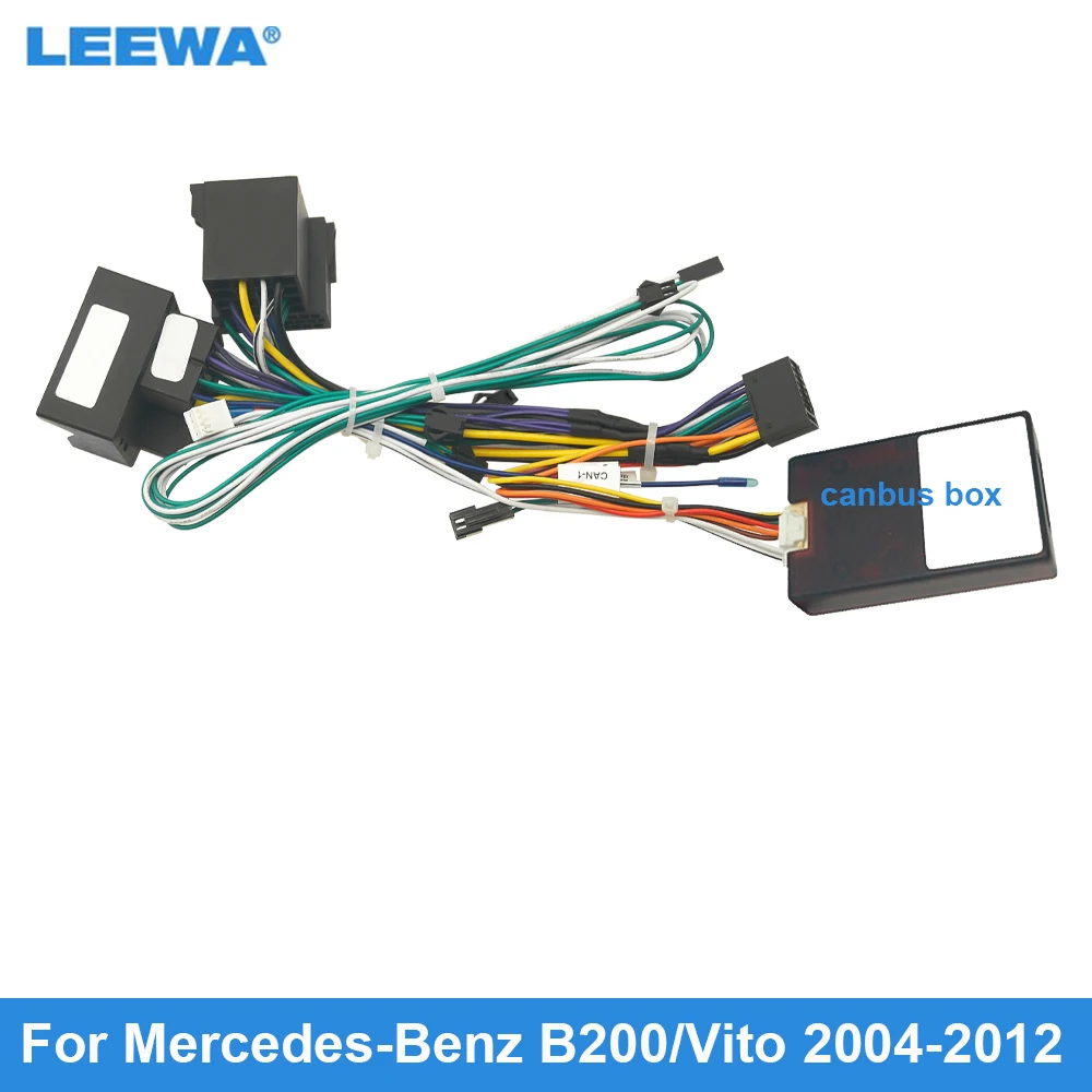 

LEEWA Car Audio Wiring Harness For Mercedes-Benz B200 Aftermarket 16pin CD/DVD Stereo Installation Wire Adapter