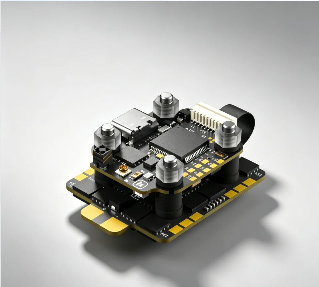 iFlight Borg 5S RX Stack, Controlador de Vuelo Borg 5S RX FC + Borg 60RS ESC, Piezas de Repuesto para Drones de Carreras FPV
