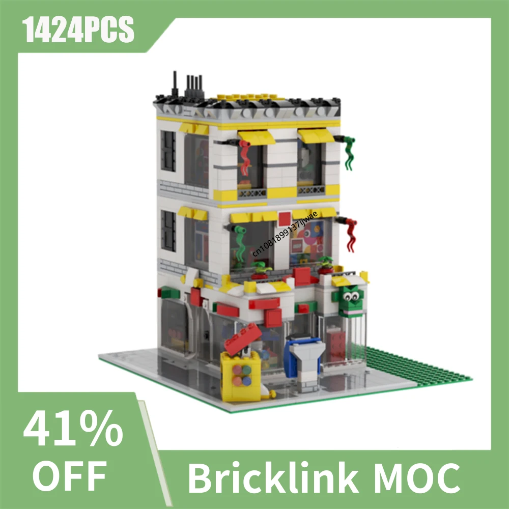 1424PCS City Hot Selling Street View Moc Modular block toys Store Corner model DIY creative ideas Child Toy birthday Gift blocks