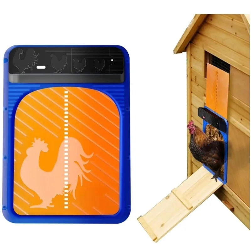 New smart chicken coop door Automatic chicken coop door opener Light-sensing brightness sensing principle pet door