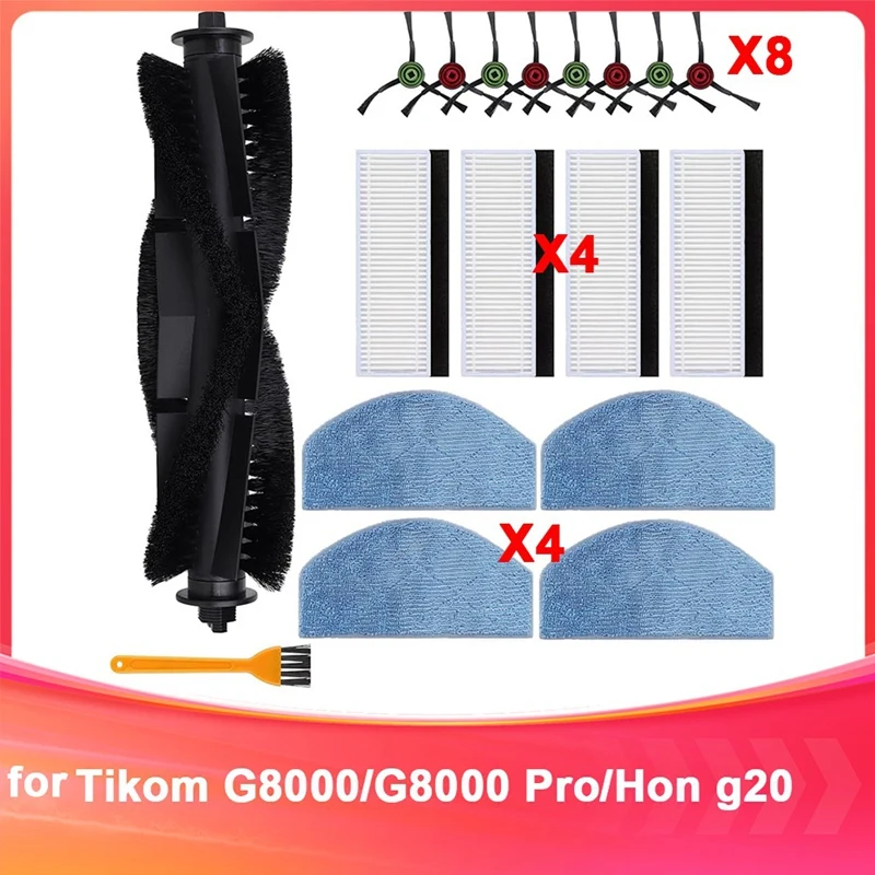 

WCS-Replacement Parts For Tikom G8000/G8000 Pro/HONITURE G20 Robot Vacuum Cleaner - Spare Accessories - Main Roller Brush