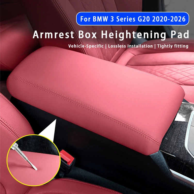 For BMW 3 Series G20 2020-2026 Leather Car Central Control Armrest Box Pad Protective Panel Cover Interior Accessories