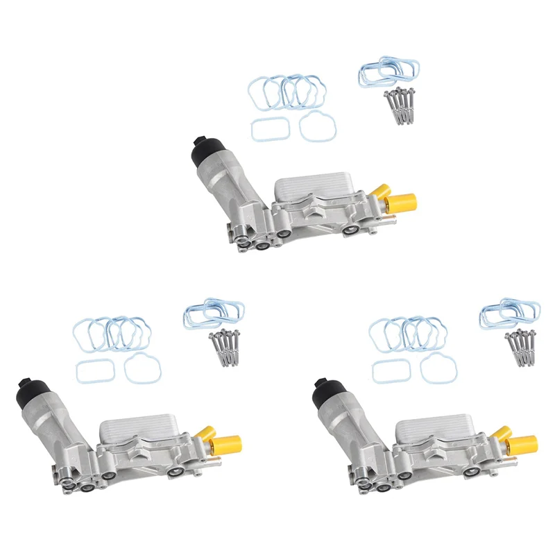 

3X Oil Filter Adapter Housing Engine For-Jeep-Dodge-Chrysler Ram 3.6L V6 Oil Cooler 68105583AE 68105583AF 68105583AA-L94A