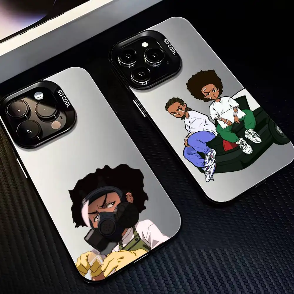 

T-The C-Cartoon B-Boondock-s Phone Case For iPhone17,16,15,14,13,12,11,Pro,MAX Gray Matte Silicone Black Cover