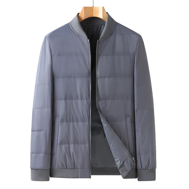 Oversized XL-8XL Lightweight Duck Down Jackets 2025 Autumn Winter Solid Color Loose Puffer Coats Windproof Padded Tops Clothing