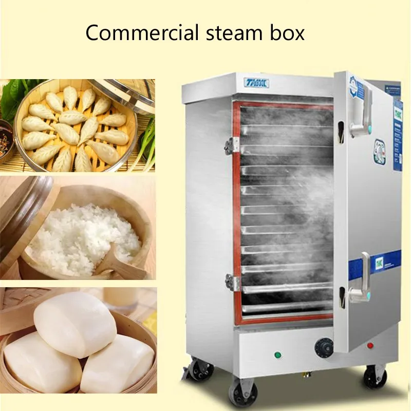 Industrial Chicken Steamer Rice Cooking Machine Steam Commercial 12 Tray Gas electric Rice Steaming Cabinet