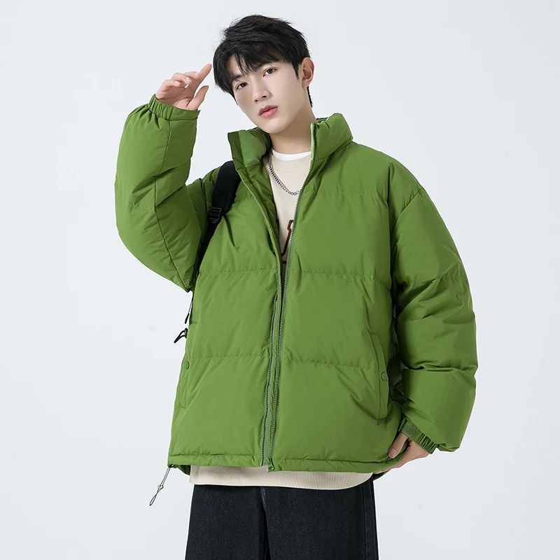 

New National Standard Thickened Stand Collar Down Jacket Men's Winter Fashion Outerwear Bread Style Coat for Men and Women