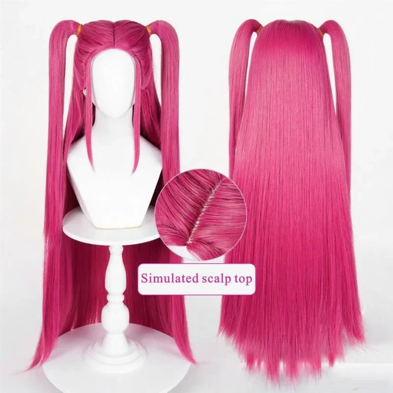 Movie K-Pop Hunters Zoey Rumi Mira Cosplay Wig Halloween Women Rose Red Purple Black Heat-resistant Synthetic Fiber Wigs Prop