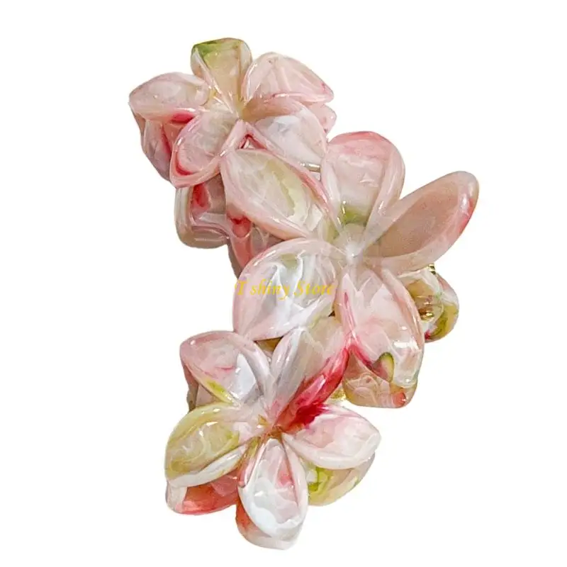 N58F Delikatna żywica pazur do włosów z marmurowym efektem mocne akcesoria do włosów