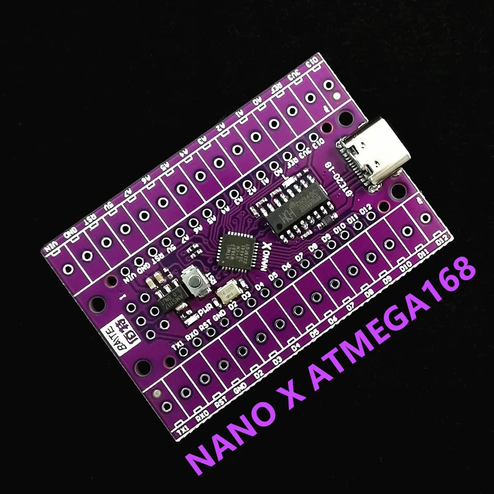 NANO X ATMEGA168P-MU QFN32 5V 16Mhz C타입 USB CH340C SOP16, 정품 + 터미널 어댑터 확장 보드와 호환 가능, 2 in 1