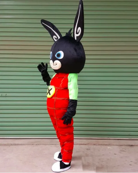 

New Adult Hot Sale Foam Cute Halloween Black bunny Rabbit Mascot Costume Plush Christmas Fancy Dress Halloween Mascot Costume