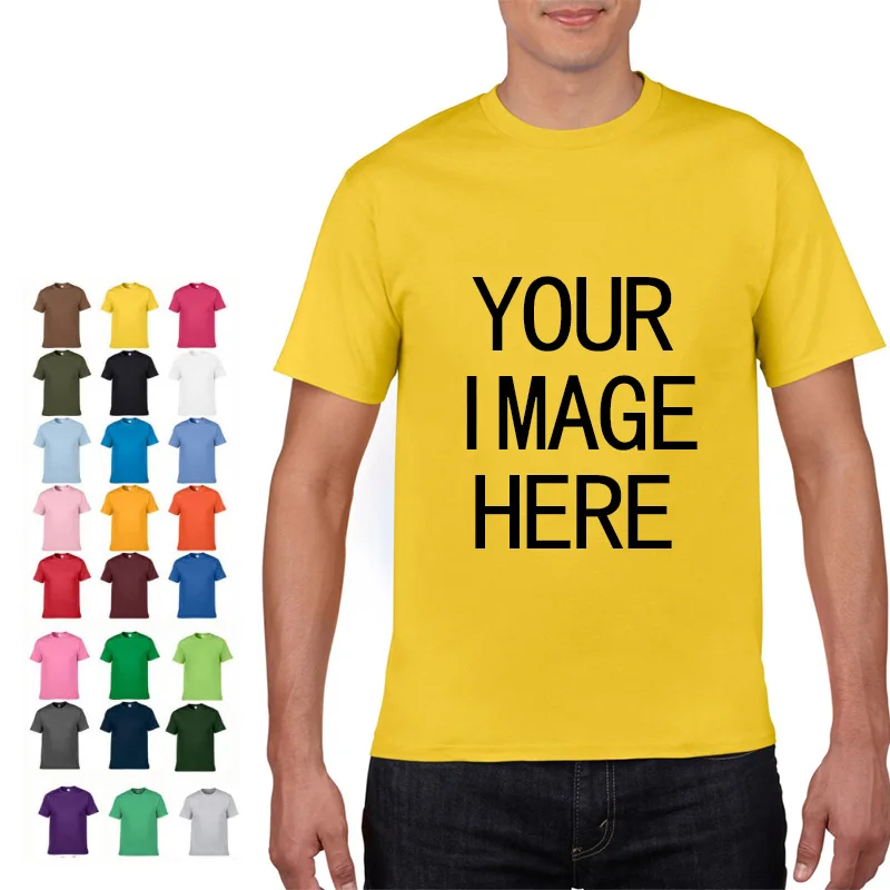 NO LOGO Price Cotton Short Sleeve Solid Color O-neck T-shirt Tops Tee Customized Print Your Own Design Printed Unisex Tshirt image 6