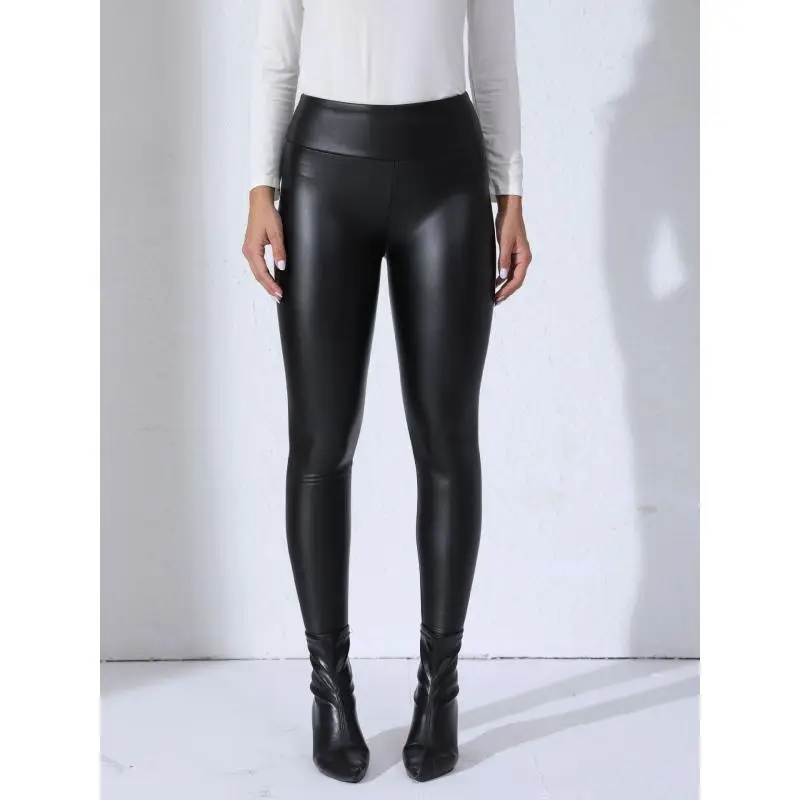 انفجارات جديدة بولي Pants السراويل في الهواء الطلق بنطلون صوف مبطن عالية الخصر طماق النساء اللون البني سليم صالح الفخذ مرونة شعبية #5