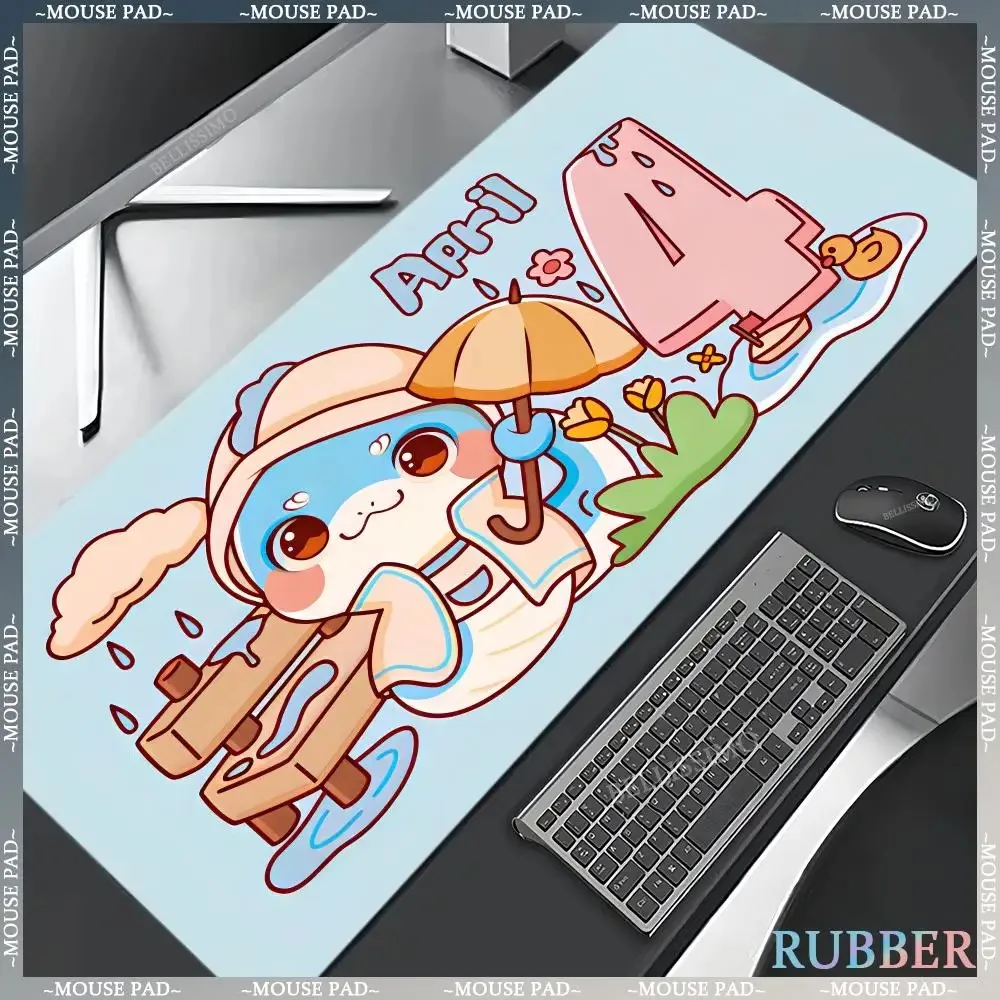 

Computer Art XXL Mouse Pad Rainy Season Cartoon Animal Large Gaming MousePads Gamer Rubber Non-slip Keyboard Pad Laptop Desk mat