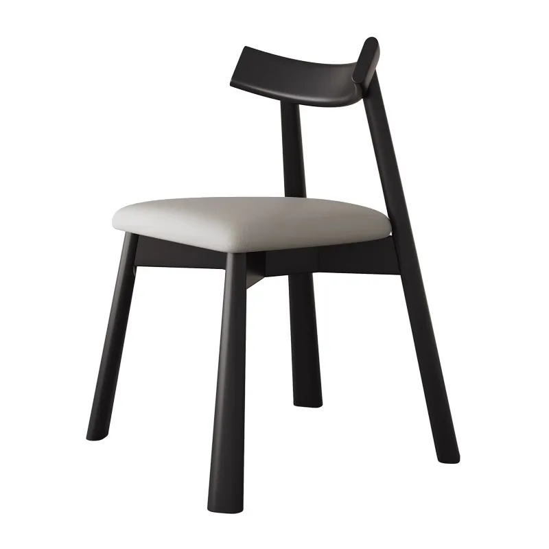 

Solid wood dining chair home modern simple Nordic Italian light luxury restaurant back chair study hotel dining table chair