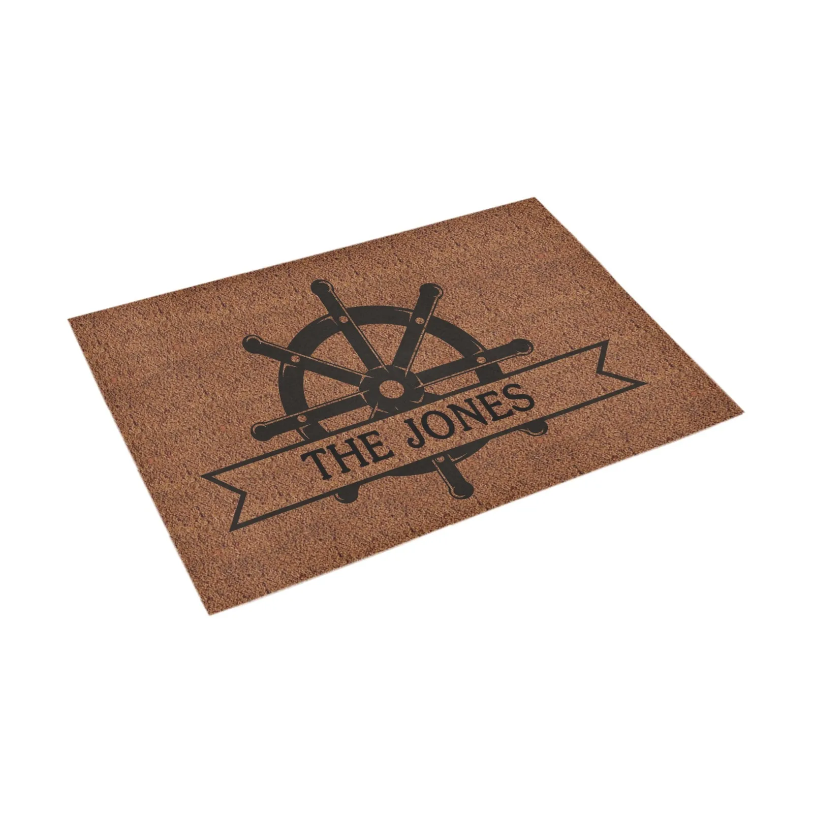 Personalized Boat Name Anchor Doormat Rubber Backing Floor Mat Ship Decor Yacht Area Door Rug Board Mats