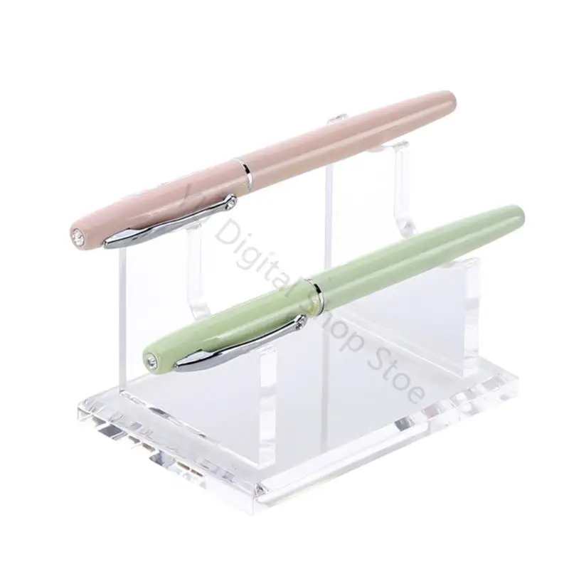 96BA Pen Tray Easy to Clean Pens Display Stand Acrylic Artistic Pen Rack Organizers