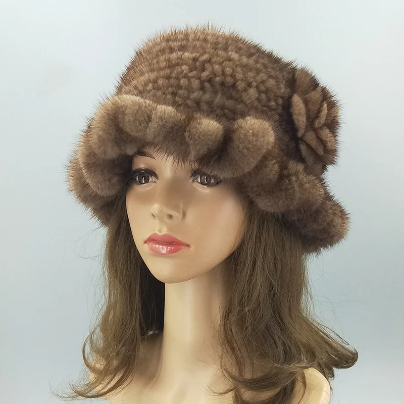 

New Style Fisherman Hat Female Autumn And Winter Mink Fur Basin Hat Korean Version Versatile Casual Warm Fur Hat Children