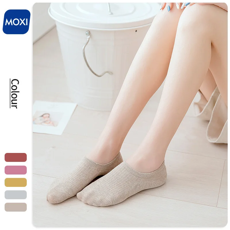 

Socks for men and women in summer, thin cotton socks, invisible boat socks, silicone anti slip and not falling off, firm heel,