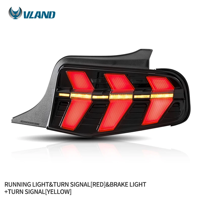 VLAND Factory Full LED Tail Lights Assembly 2010-2012 Boss 302 GT V6 one model Car Taillights For Ford Mustang GT V6 Rear Lamp