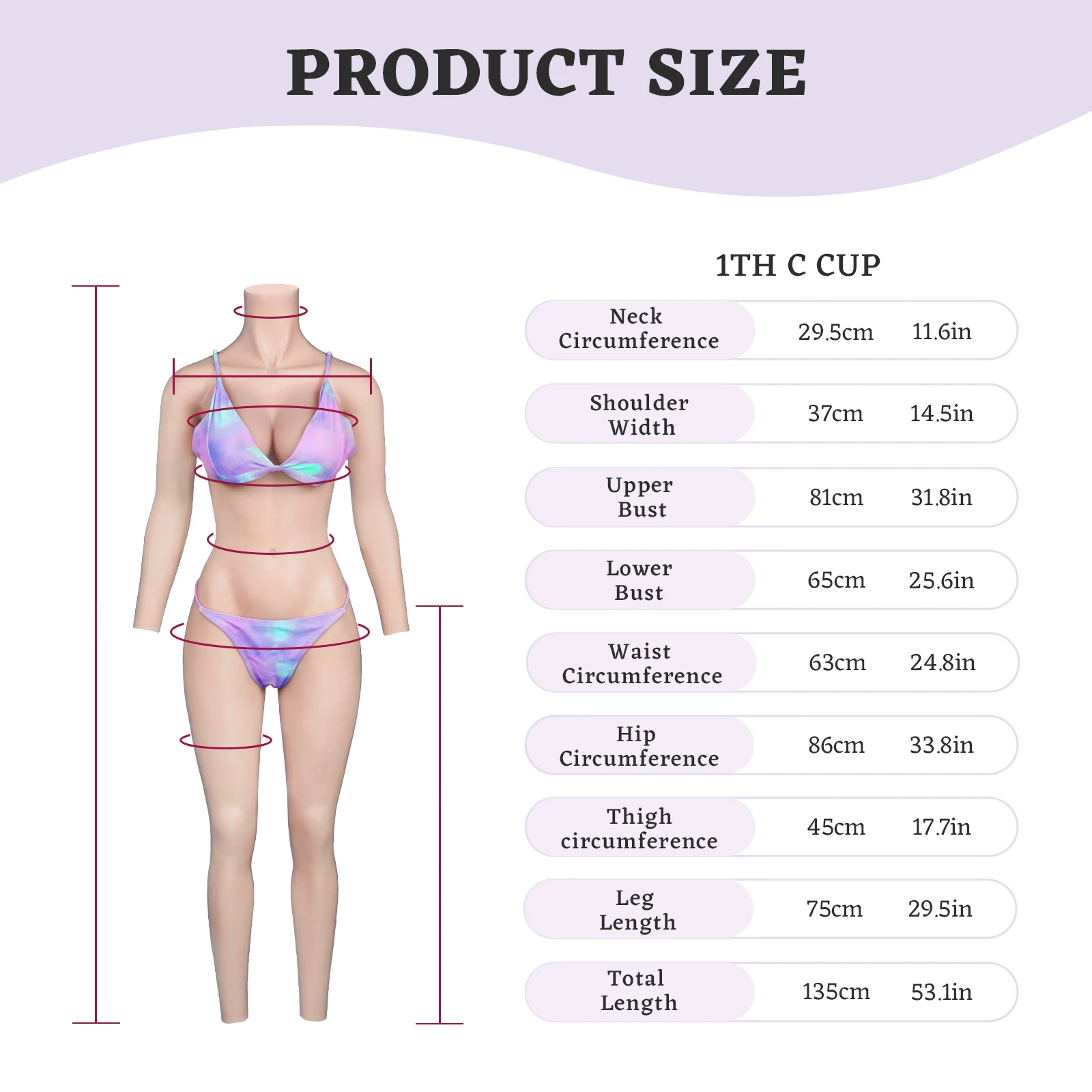 CYOMI Cosplay Breast Forms Silicone Bodysuit with Arms Fake Chest Realistic Vagina for Crossdressers Male to Female Drag Queen