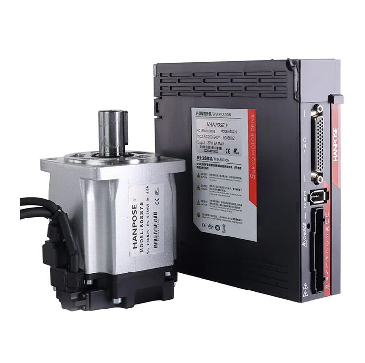 60SS40-ASD240 Servomotor-Antriebskit AC200-240V + 3M Encoderkabel für Servo Holzbearbeitungsfräser – Detail 8