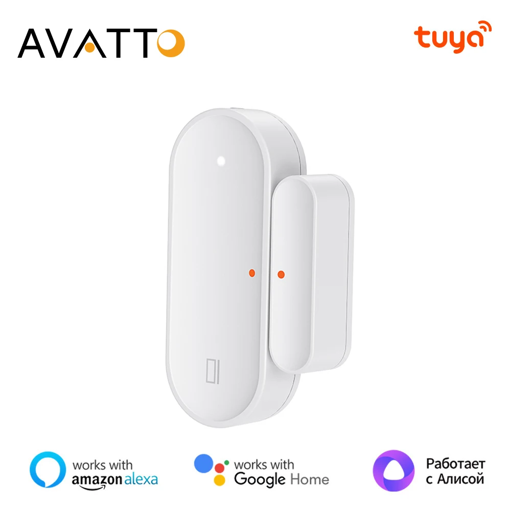 AVATTO Tuya ZigBee Smart Door Sensor Door Open/Closed Wireless Detector Tamper Alarm Security System For Alexa Google Home